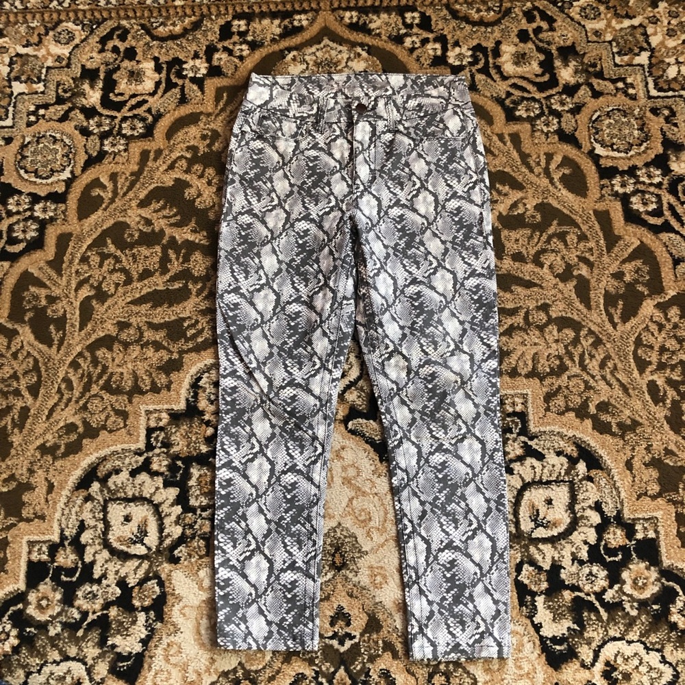 Seven 7 High-Rise Snake Print Skinny Pants